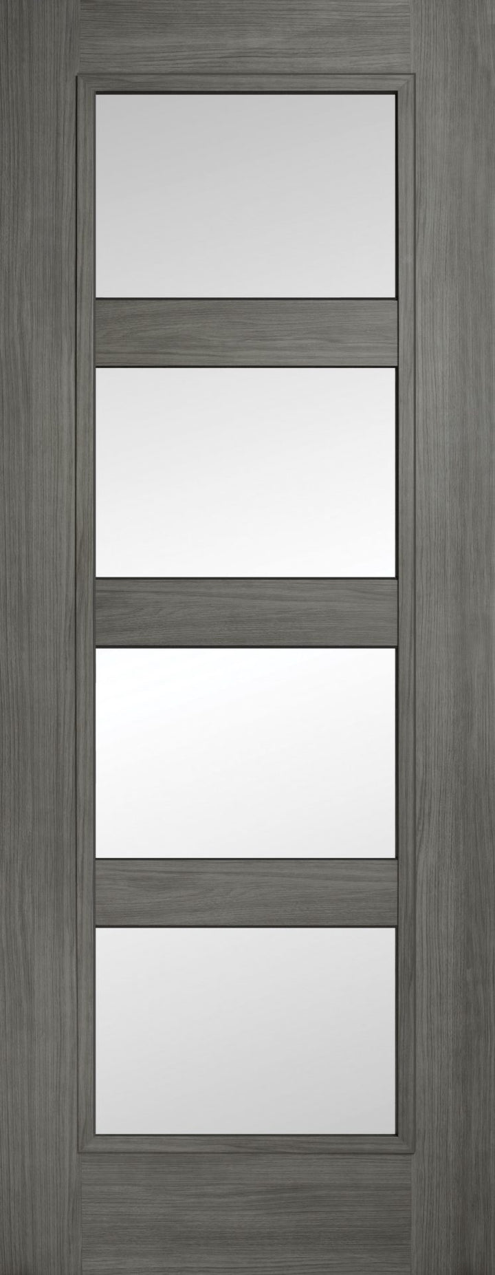 Doras Dalken Shaker 4P Luxury Laminate Grey Door - Glass