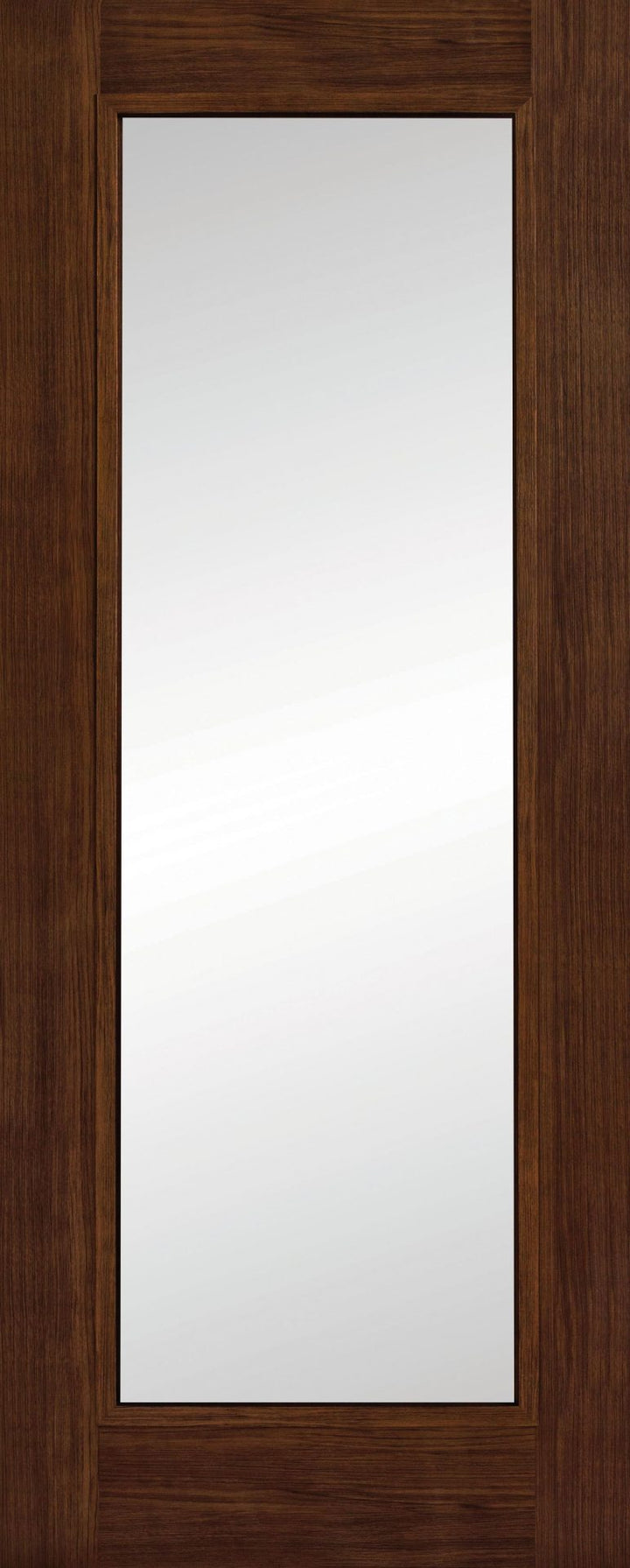 Doras Shaker Luxury Laminate Walnut Door - Glass