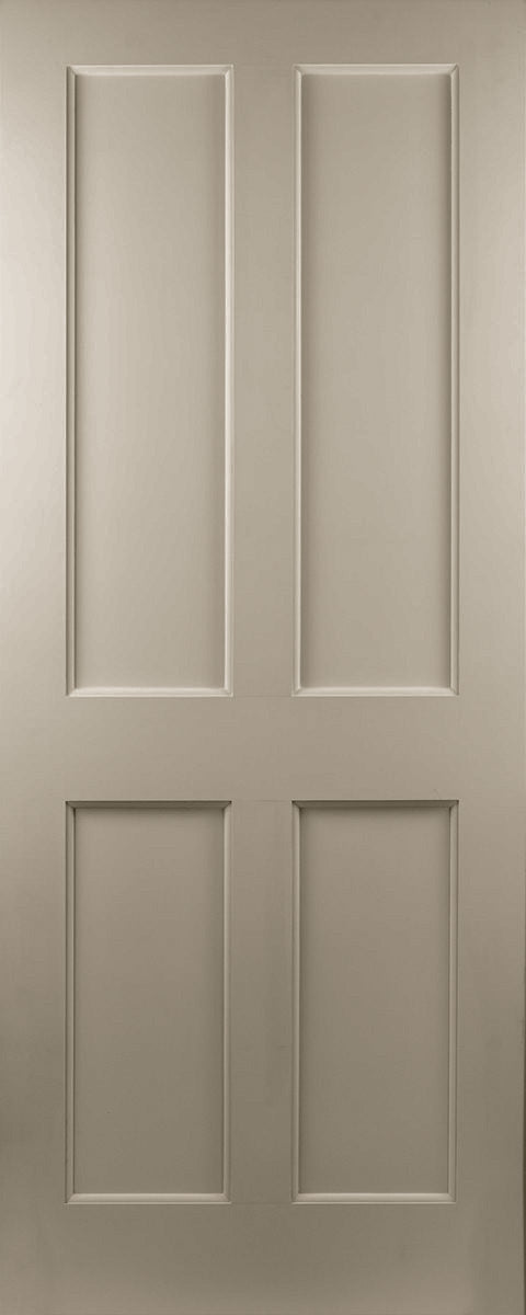 Seadec Kingscourt White Primed 4 Panel Door - Solid
