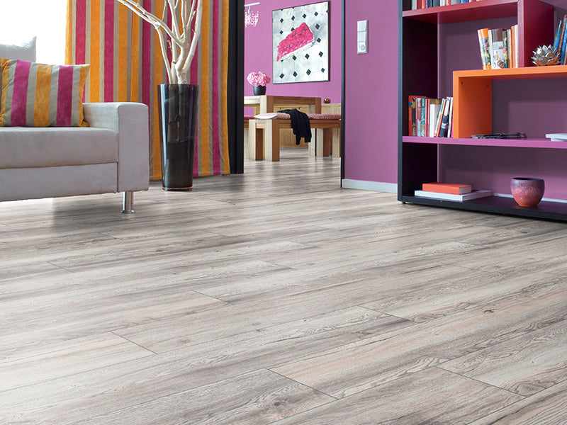 12mm x 188mm x 1375mm ROBUSTO PLANK HARBOUR OAK WHITE LAMINATE FLOORIN ...