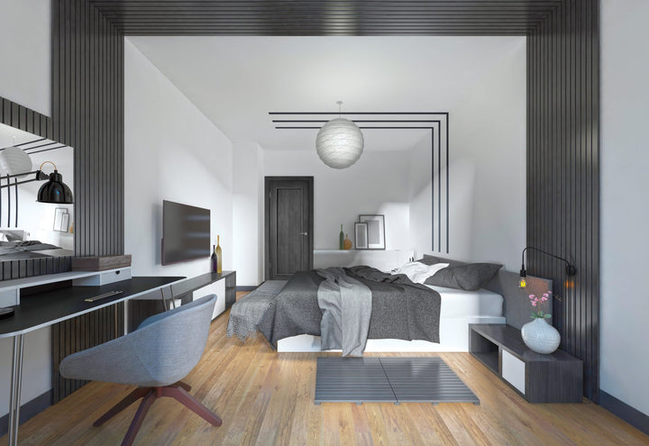 Doras Dalken Shaker Luxury Laminate Grey Door - Glass