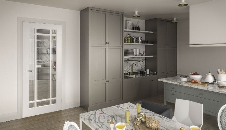 Deanta NM5GB White Primed Door - Glass Bevelled
