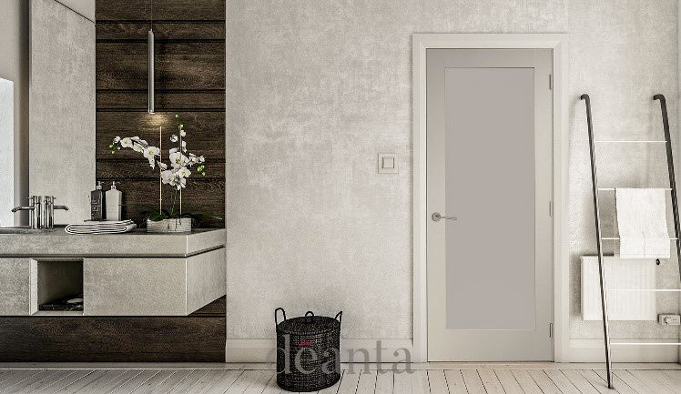 Deanta NM6GC White Primed Door -  Clear Glass
