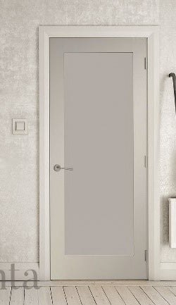 Deanta NM6G White Primed Door -  Frosted Glass