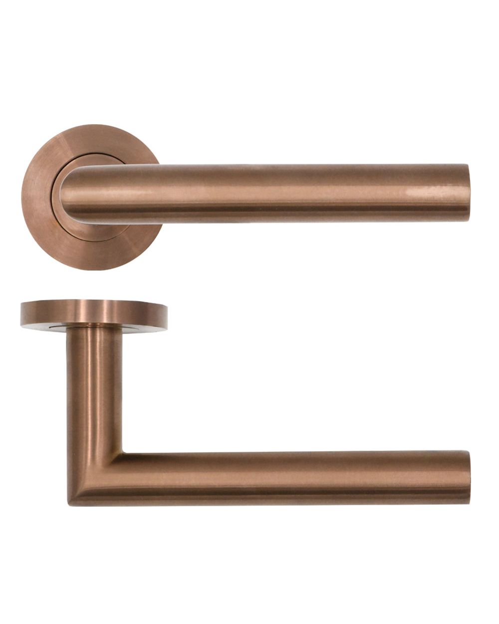 Mitred Lever on Rose  - PVD Satin Bronze