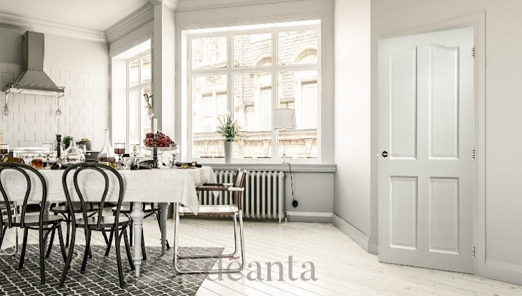 Deanta VR2G White Primed Door - Glass