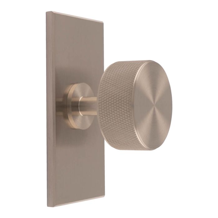 Knurled Radio Knob -CB- Satin Nickel