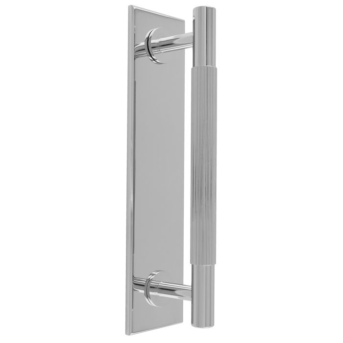 Lined Pull Handle -CB- Polished Chrome