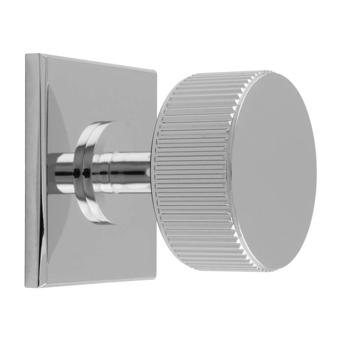 Lined Radio Knob -CB- Polished Chrome