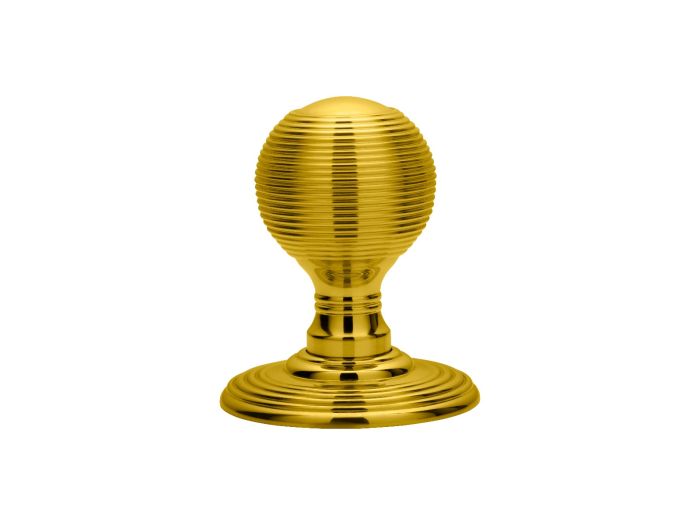 Delamain Reeded Knob - Polished Brass (PB)