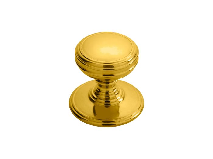 Delamain Plain Knob - Polished Brass