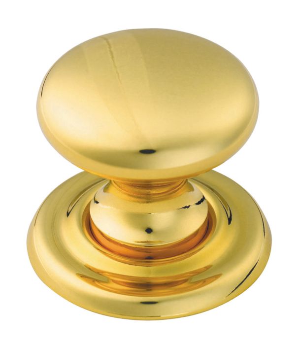 Victorian Knob - Polished Brass