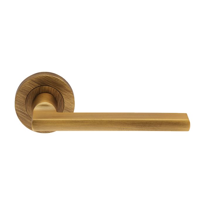 Trentino Lever on Rose Door Handle - Antique Brass (AB)