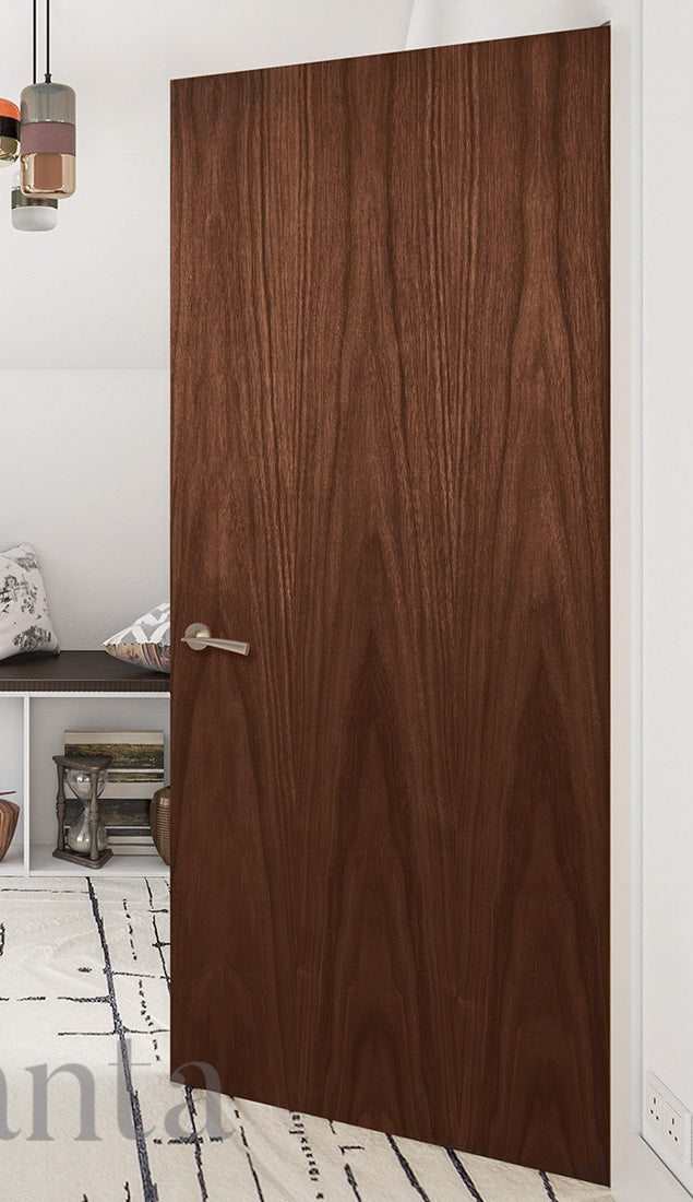 Flush Walnut Door - FD30 Solid