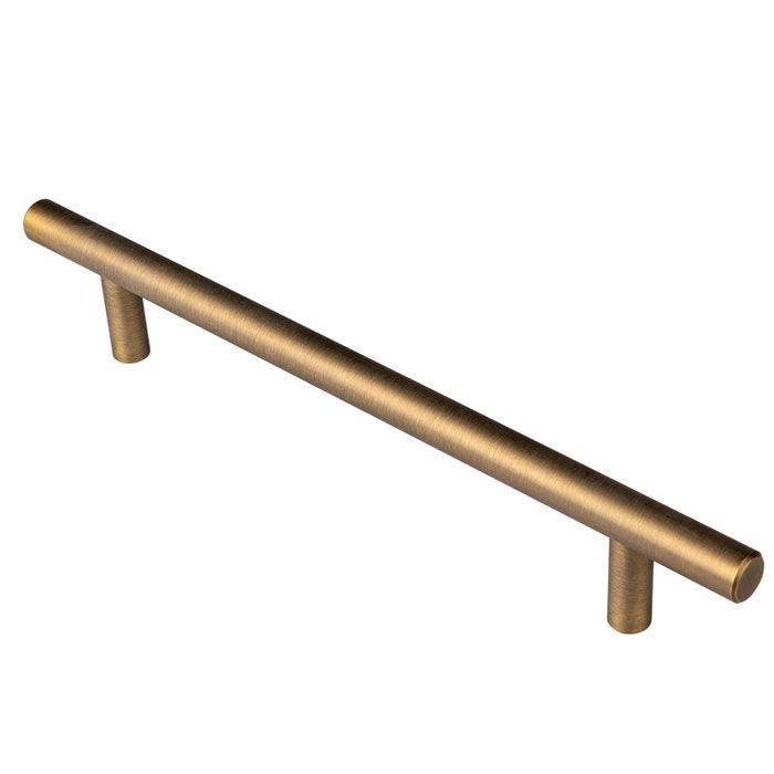 Steel T-Bar Handle - Antique Brass