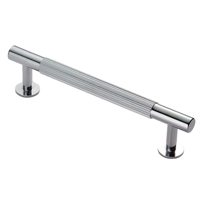 Lined Pull Handle -CB- Polished Chrome