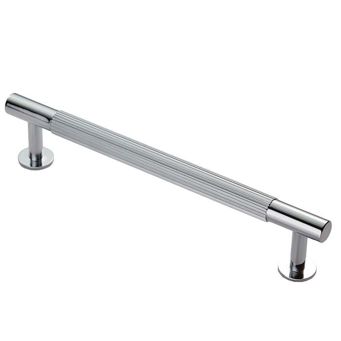 Lined Pull Handle -CB- Polished Chrome