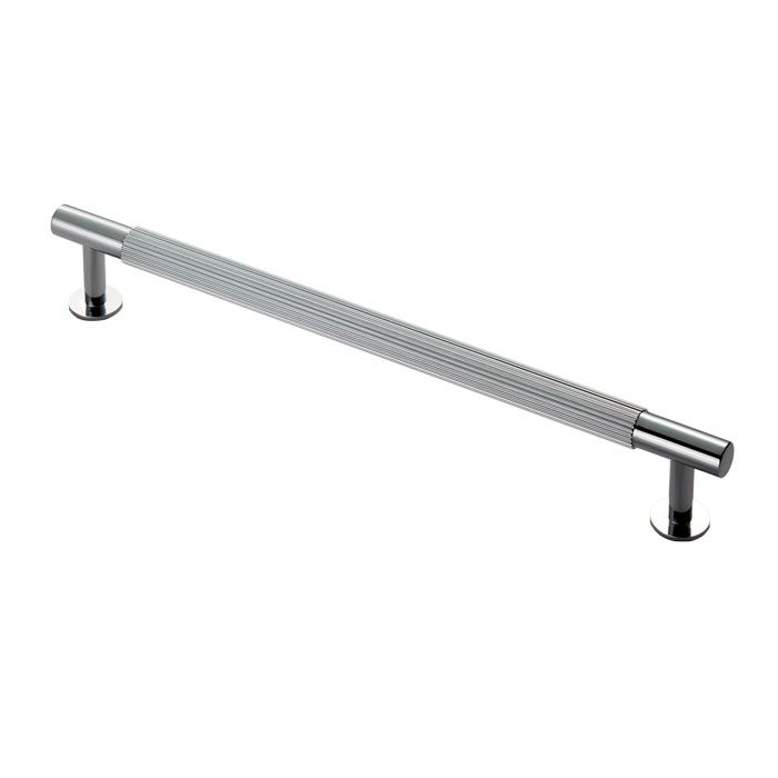 Lined Pull Handle -CB- Polished Chrome