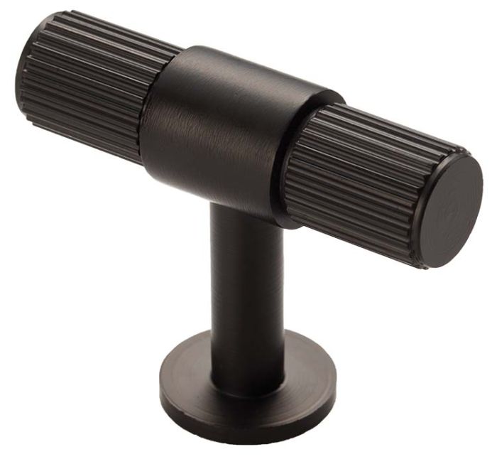 Lined T-Bar Knob -CB- Matt Black