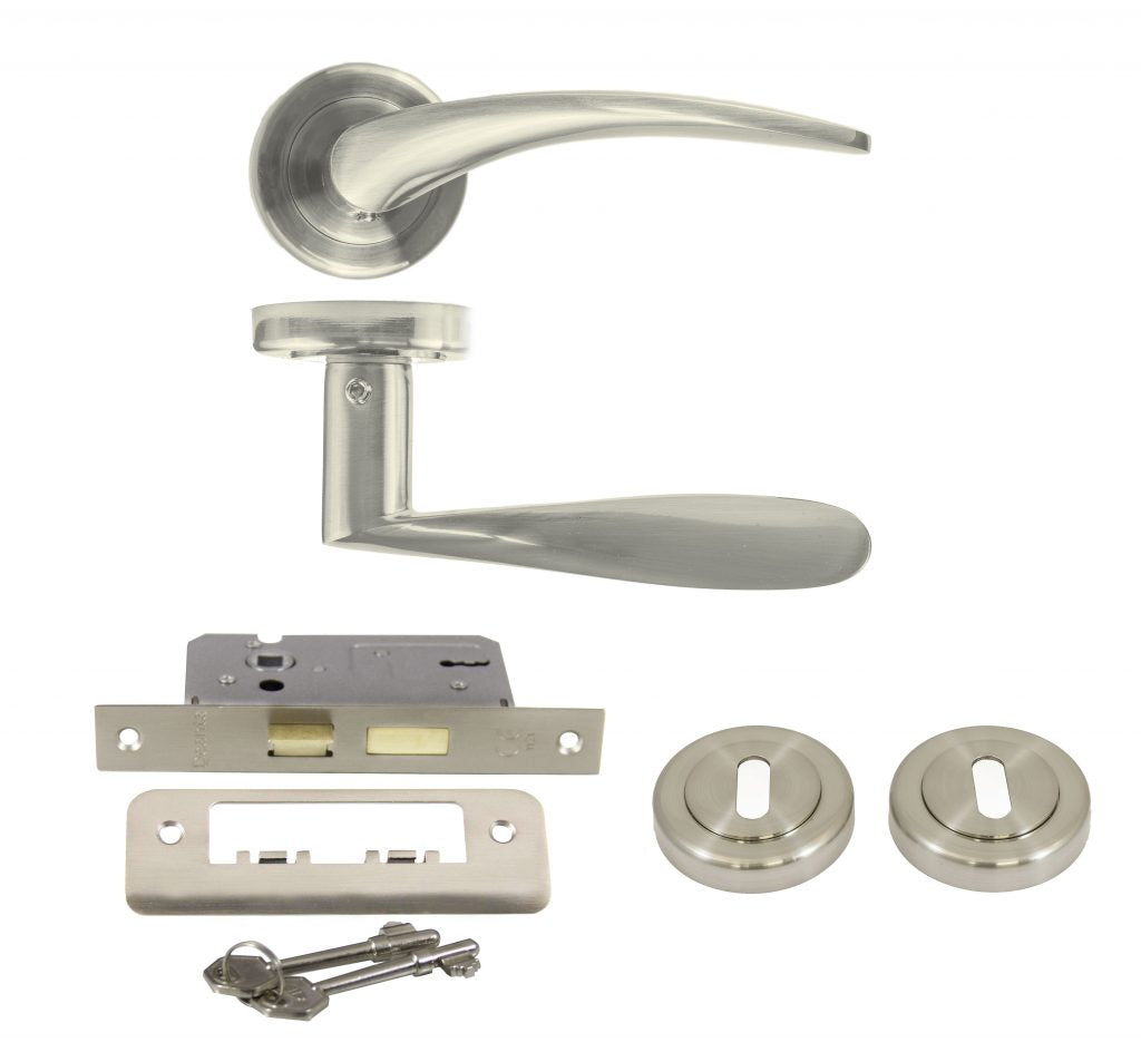 Serozzetta Verdun Lever On Rose - Satin Chrome