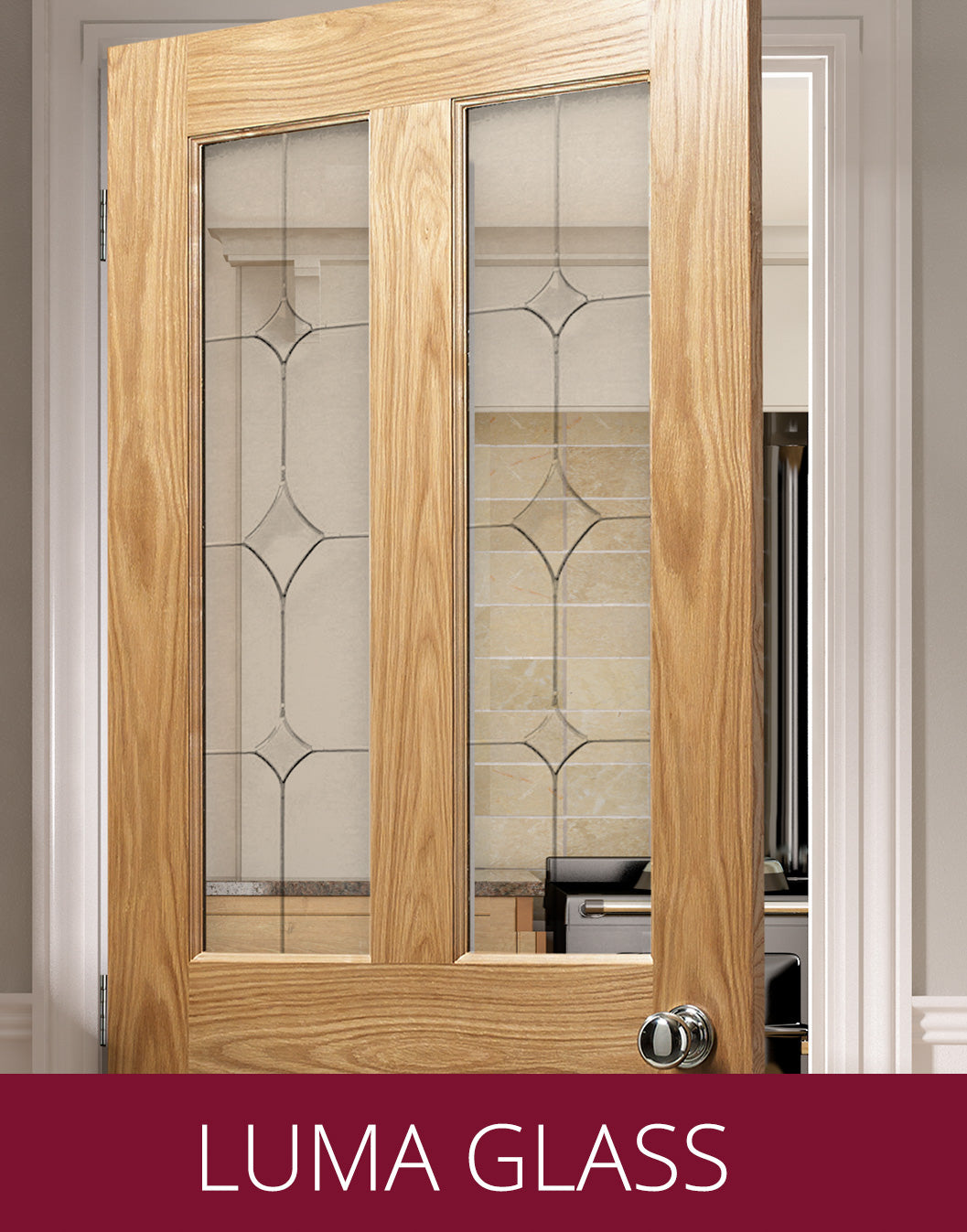 Deanta NM4G Oak Door - Glass