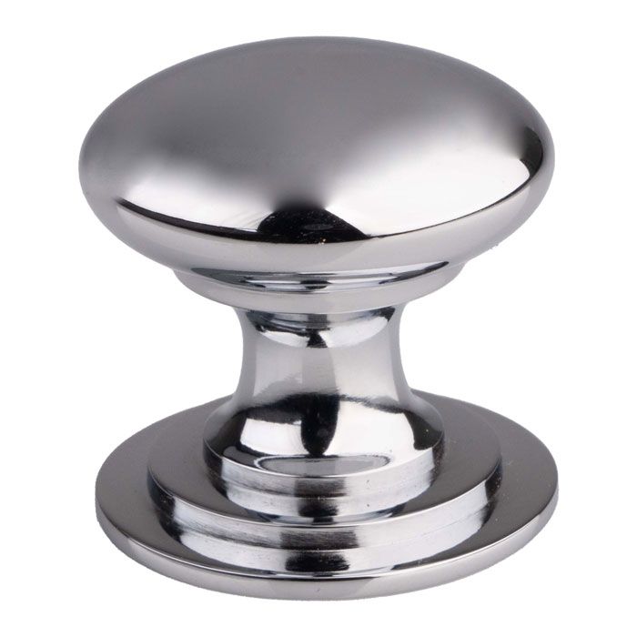 Victorian Cupboard Knob - Polished Chrome