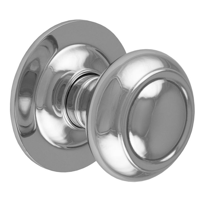 Mushroom Centre Door Knob - Polished Chrome