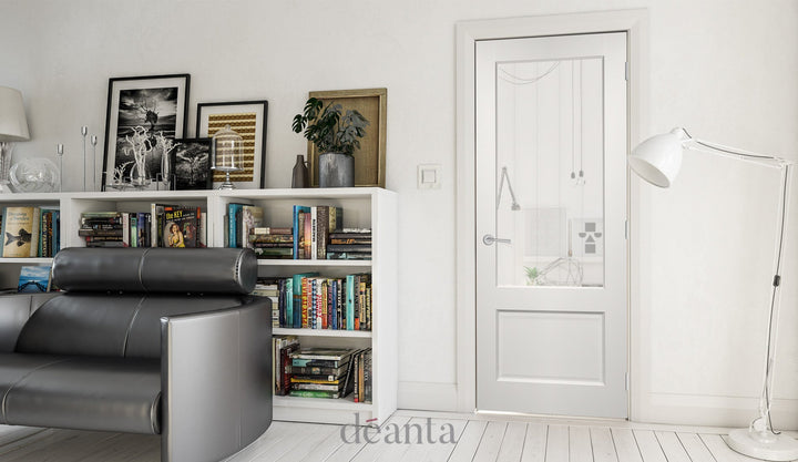 Deanta NM3G White Primed Door - Glass