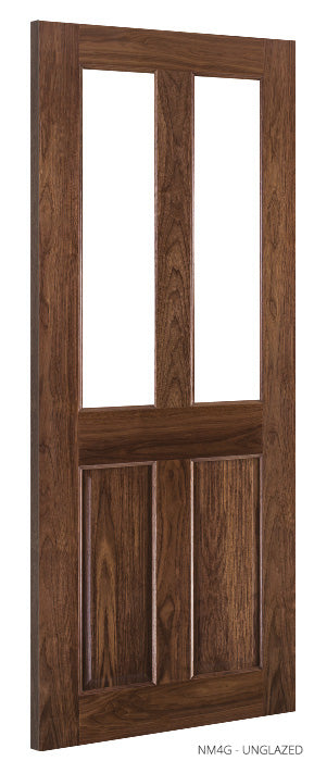 Deanta NM4G Walnut Door -  Glass