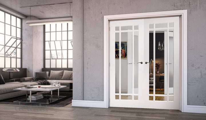 Deanta NM5GB White Primed Door - Glass Bevelled