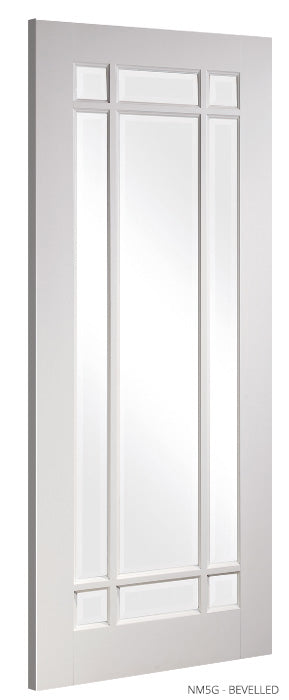 Deanta NM5GB White Primed Door - Glass Bevelled