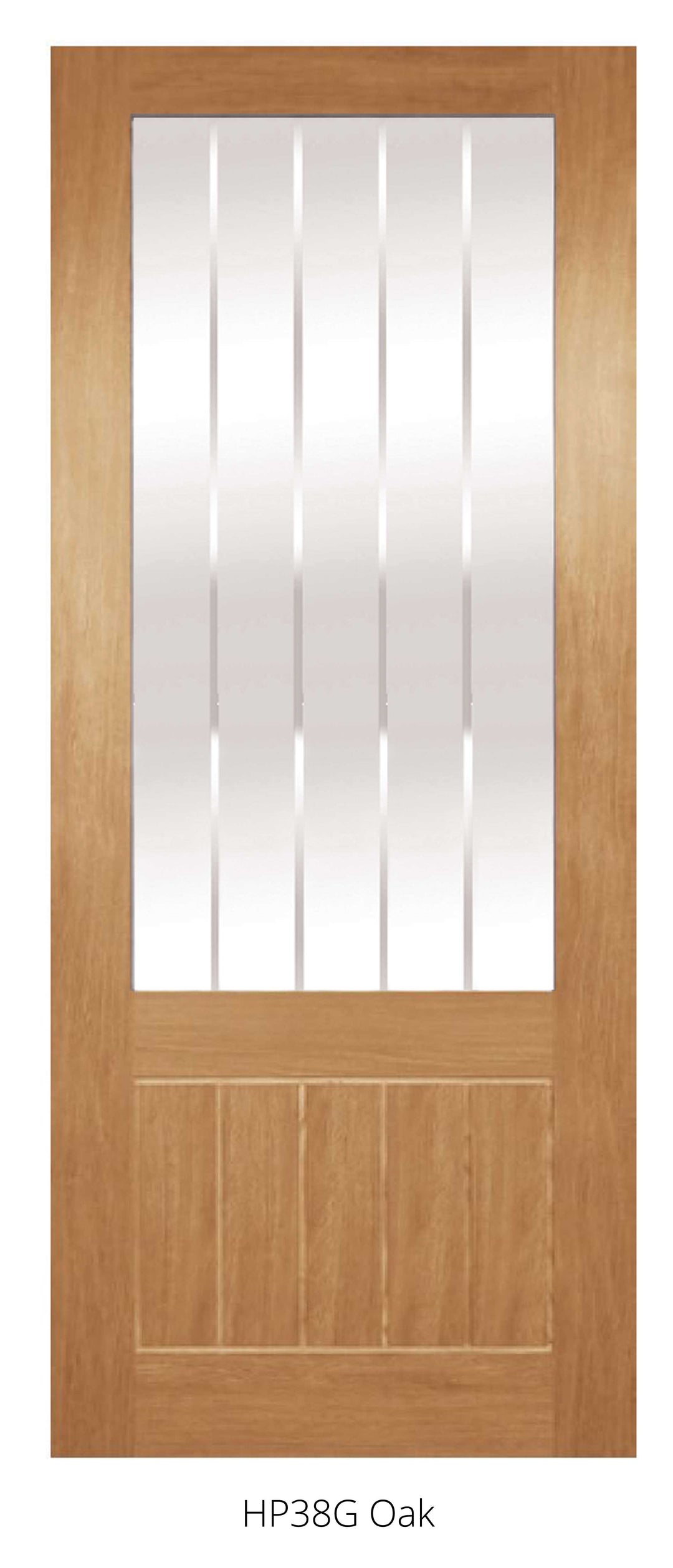 Deanta HP38G Oak Door - Glass